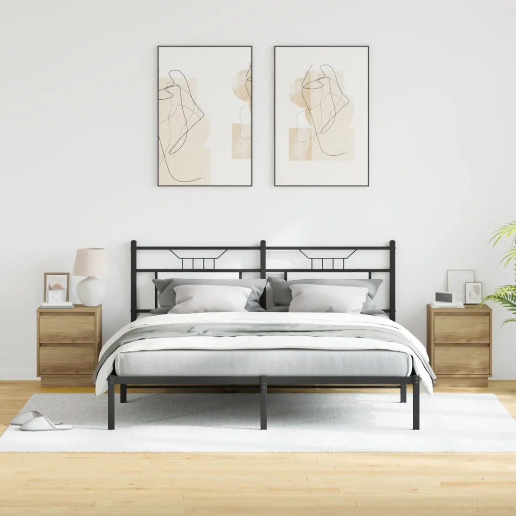 Éjjeli Szekrények LED világítással 2 db Kézműves tölgy 39x34.5x50 cm