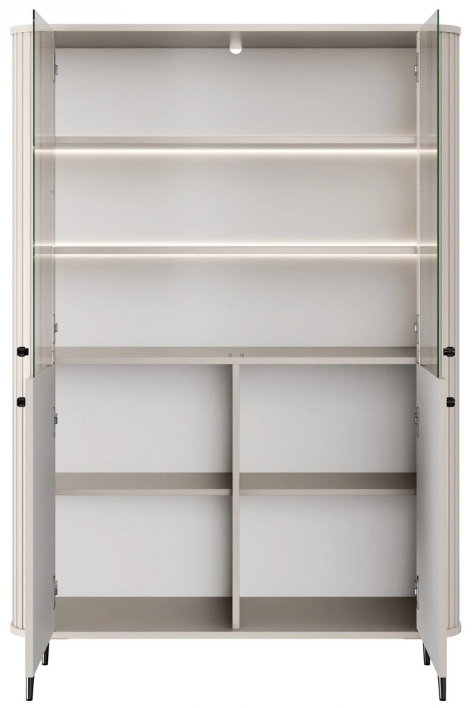 Vesper vitrin 103 cm - kasmír / fekete lábak