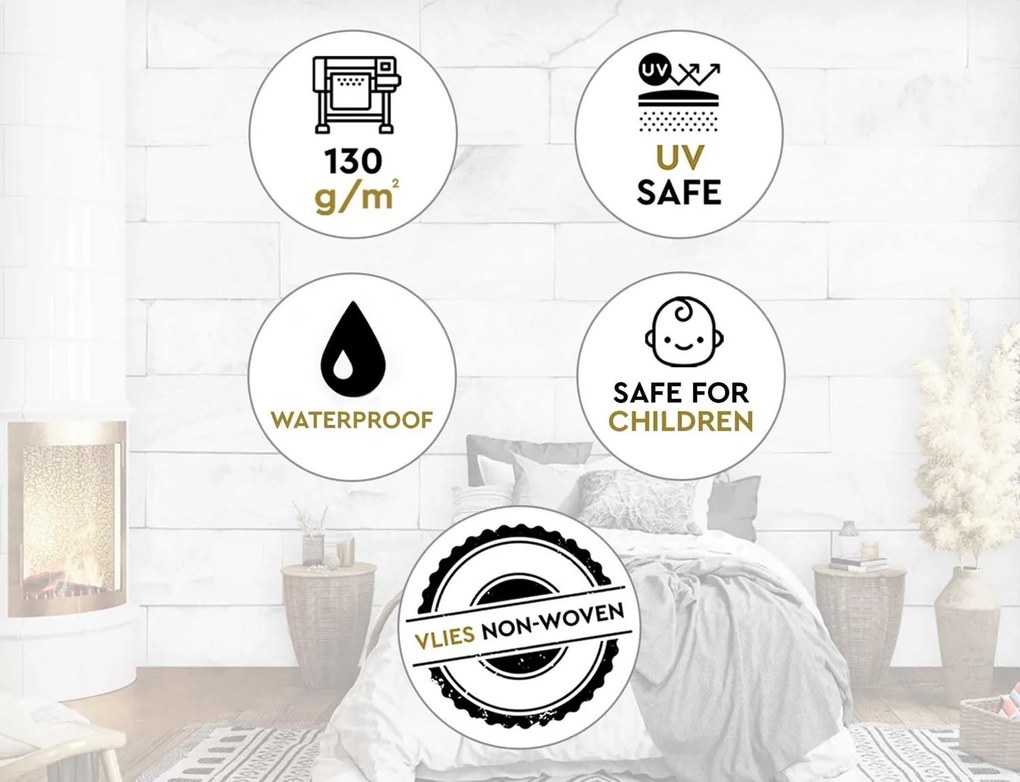 Gario Fotótapéta Fehér tégla Anyag: Vlies, Méret: 350 x 245 cm