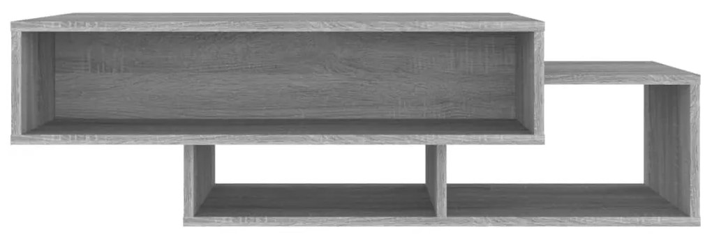 Szürke sonoma színű szerelt fa dohányzóasztal 105x55x32 cm