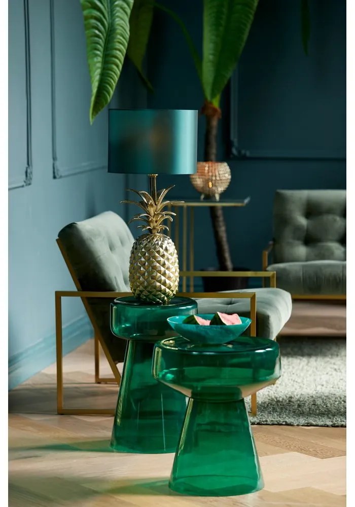 Üveg kerek tárolóasztal ø 37 cm Dakwa – Light &amp; Living