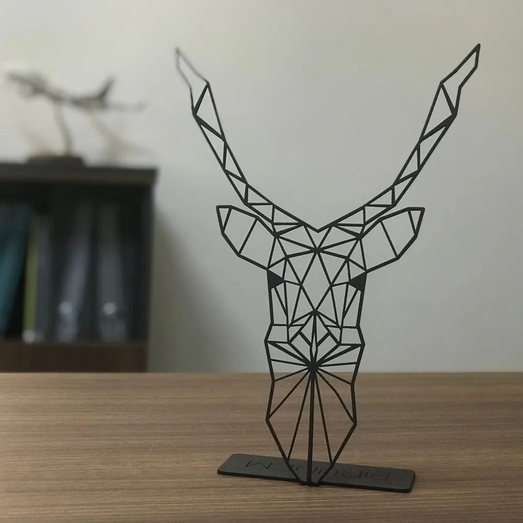 Geyik fém fali dekoráció, 20×30 cm