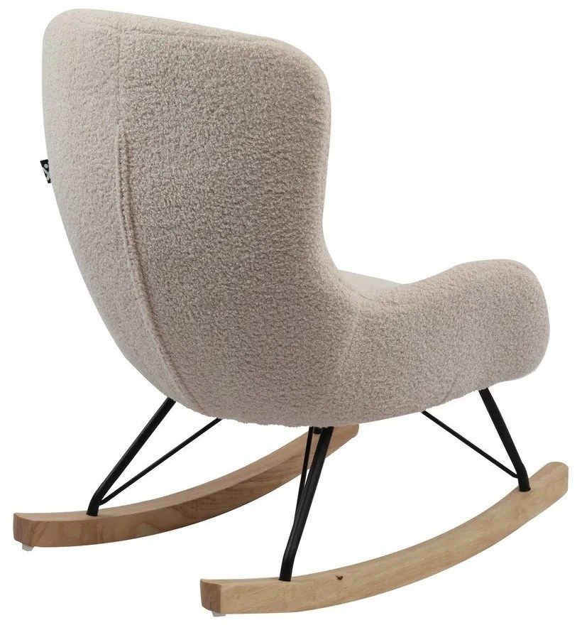 Bézs buklé gyerek hintafotel Rocky – Vipack