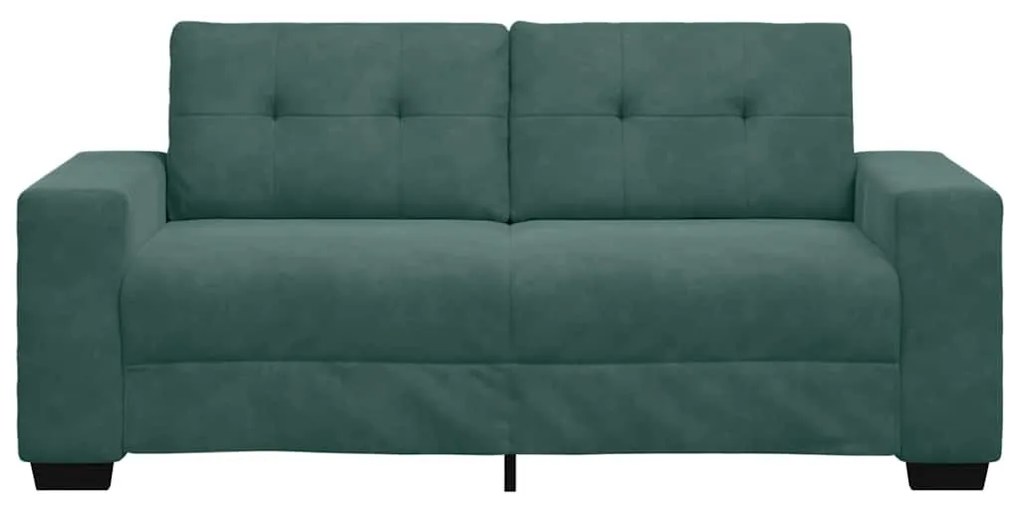 sötétzöld bársony loveseat kanapé 140 cm