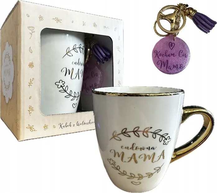 Bögre "Csodálatos Anya " 360 ml kulcstartóval