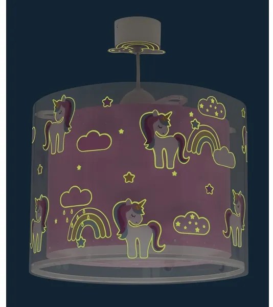 Dalber 41592 - Gyermek csillár UNICORNS 1xE27/60W/230V
