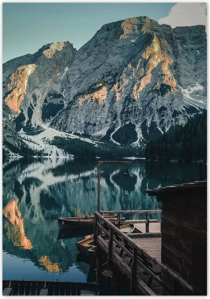 Poszterek 70x100 Fa házikó a hegyekben