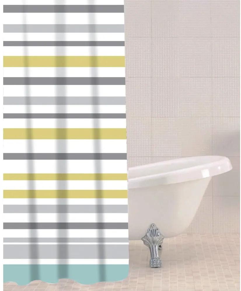 Sea Stripe zuhanyfüggöny, 180 x 180 cm - Sabichi
