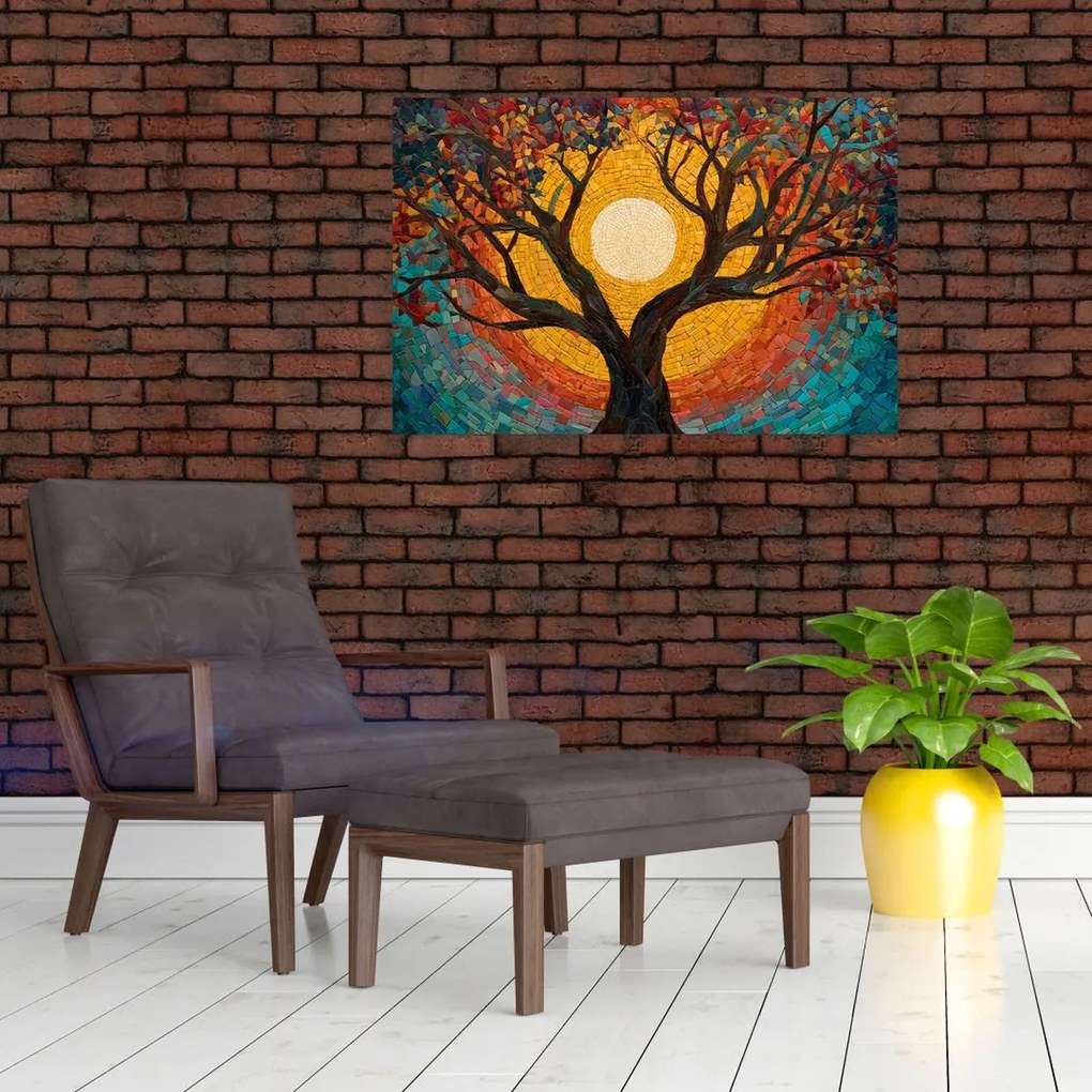 Kép - Nap az élet fájának koronájában (90x60 cm)