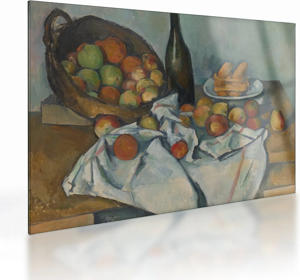 Üveg kép - Paul Cezanne, The Basket of Apples, reprodukciók (70x50 cm)