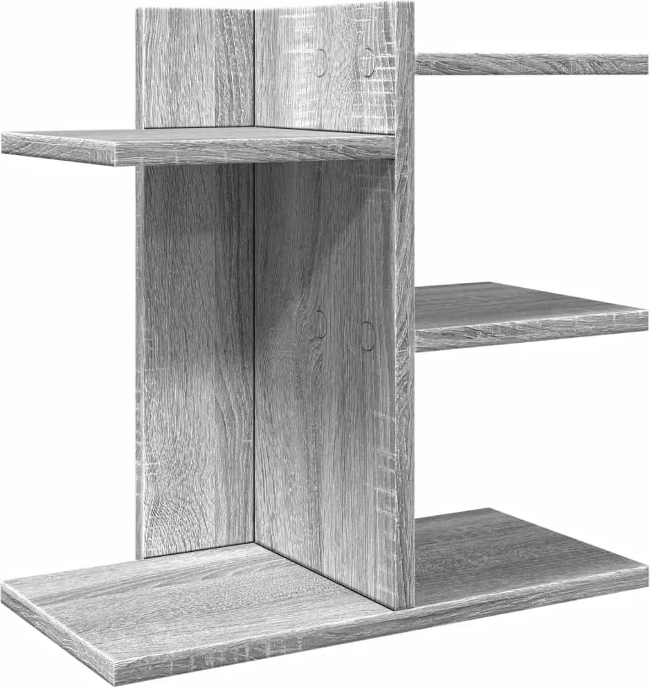 vidaXL szürke sonoma színű szerelt fa asztali szervező 42x21,5x42 cm