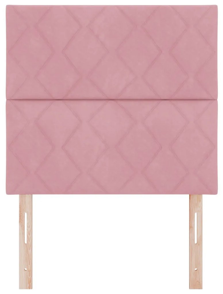 Fejtámla Falra szerelhető Geometrikus Rózsaszín 100 cm Bársony