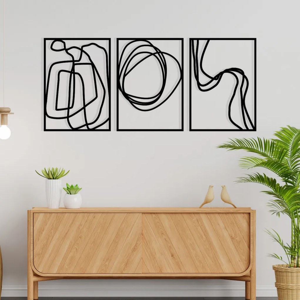 Achermus fém fali dekoráció, 120×54 cm