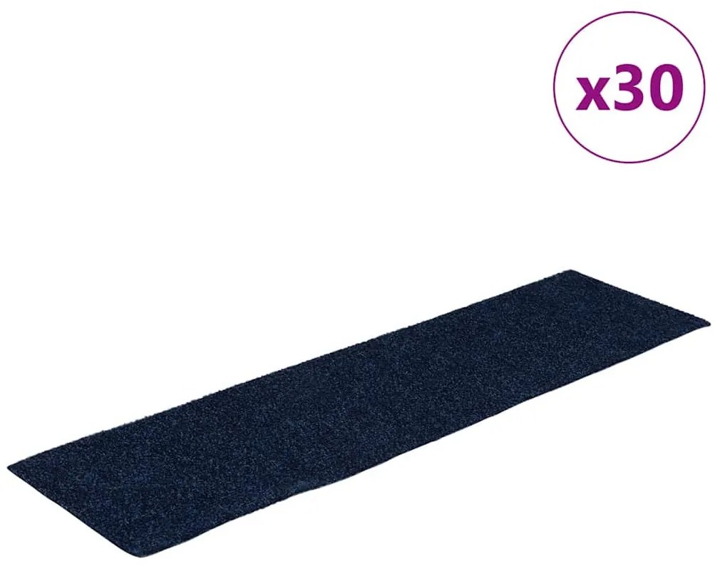 30 db kék lépcsőszőnyeg öntapadós téglalap alakú 76x20 cm