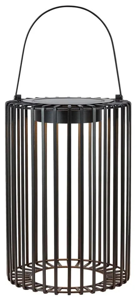 Fekete napelemes-USB kültéri LED lámpás (magasság 54 cm) Cavia – Markslöjd