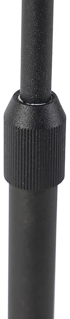 Asztali lámpa fekete állítható világos szürke árnyékolóval 35 cm - Parte