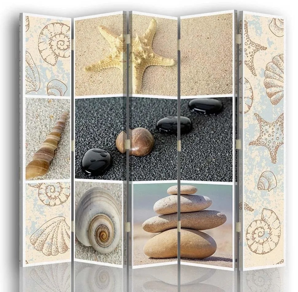 Gario Paraván Tengeri szimbólumok Méret: 180 x 170 cm, Kivitelezés: Parafa paraván