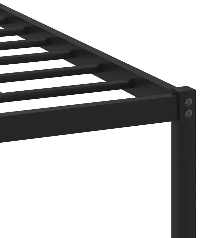füstös tölgy színű fém ágykeret matrac nélkül 100 x 200 cm
