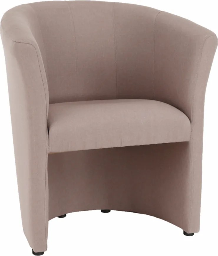 Klub fotel, pasztell rózsaszín anyag, CUBA