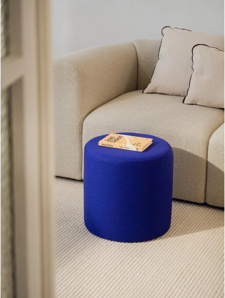 Kék gyapjú puff Folk – noo.ma