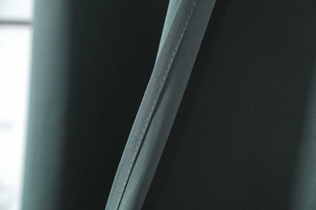 Kékeszöld függöny OXFORD 140x250 cm Felfüggesztés: Hullámos sínszalag