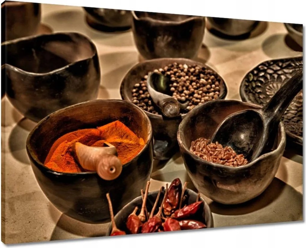 Vászonkép 70x50 A világ fűszerei