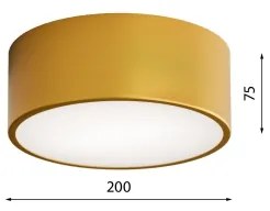 Mennyezeti lámpa érzékelővel CLEO 1xE27/40W/230V á. 20 cm arany