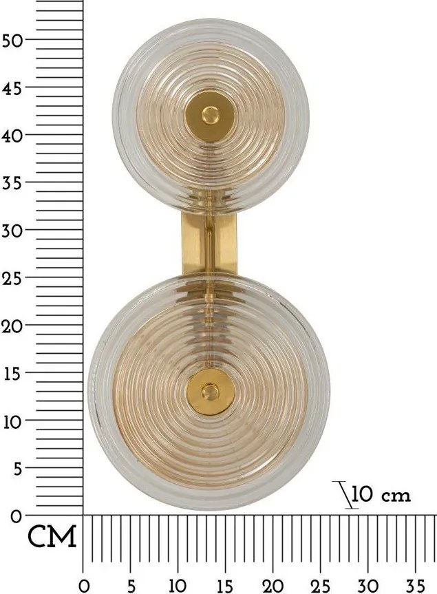 Aranyszínű üveg fali lámpa Venice – Mauro Ferretti