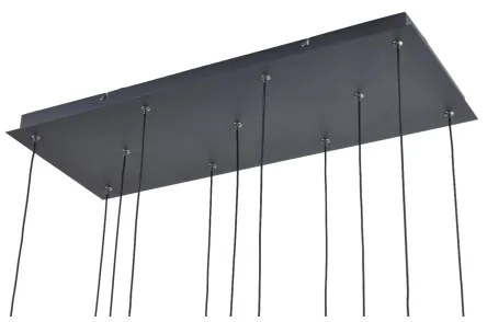 Zuma Line MD2291-11B-3BGT - NELSON kábelen függesztett LED csillár 11xLED/3W/230V fekete