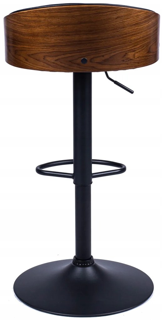 Elegáns Bárszék Fekete Eco-bőr Kárpittal. KANSAS