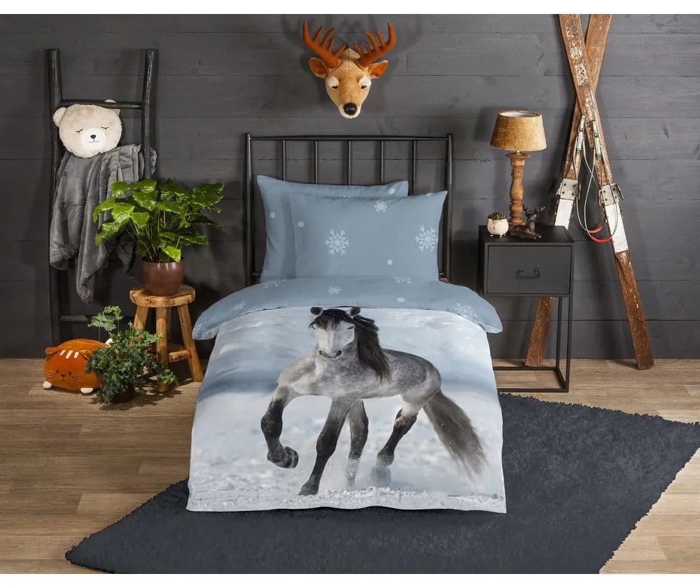 Egyszemélyes flanel gyerek ágyneműhuzat 140x200 cm – Good Morning