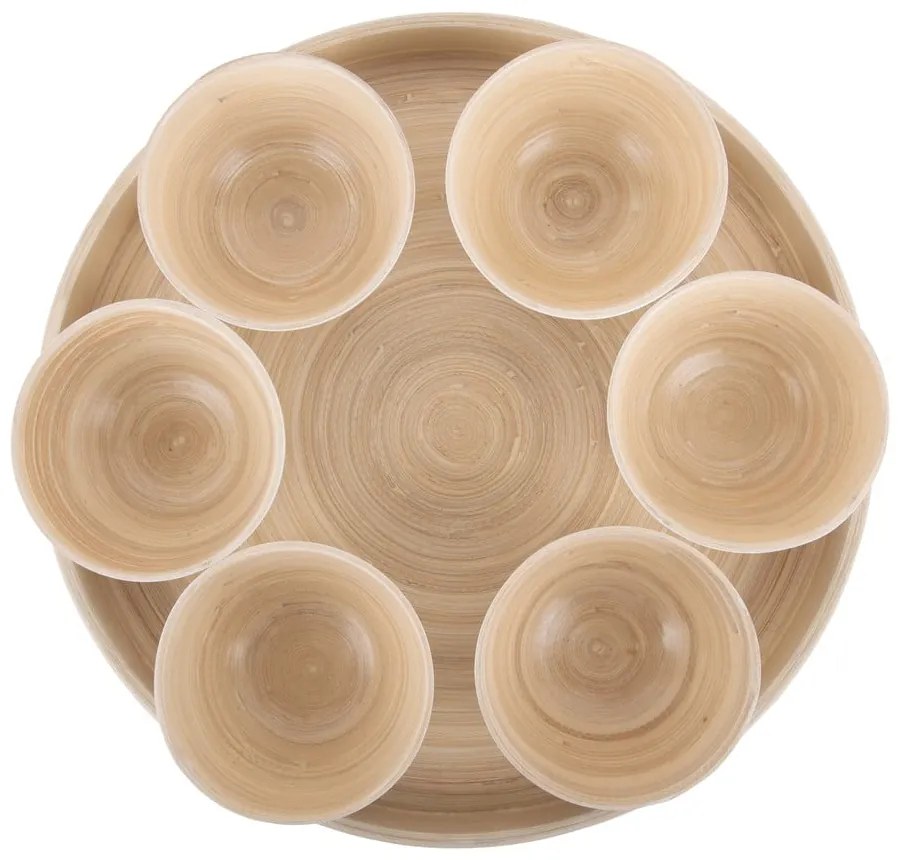 Fehér bambusz szervírozó készlet ø 32 cm Puro – PT LIVING