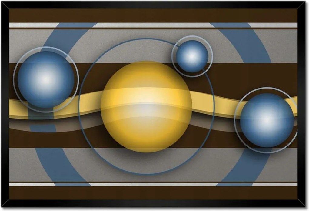 Poszterek keretben 60x40 Divatos gömbök Absztrakt