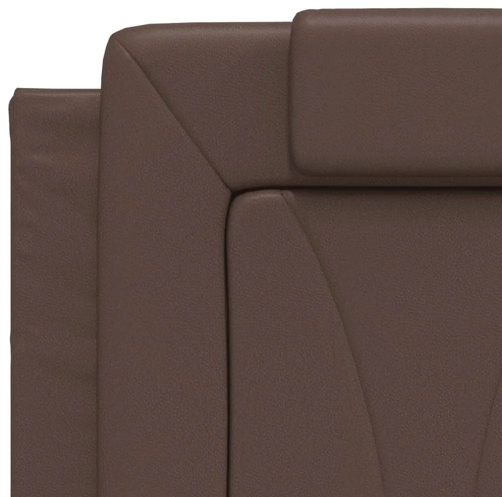 barna műbőr ágykeret Viana matrac nélkül 140 x 200 cm