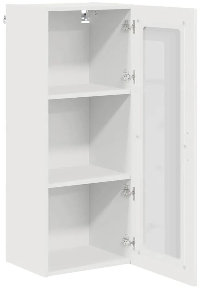 Fali konyhaszekrény Magas Fényű Fehér 40 x 31 x 100 cm Faanyag