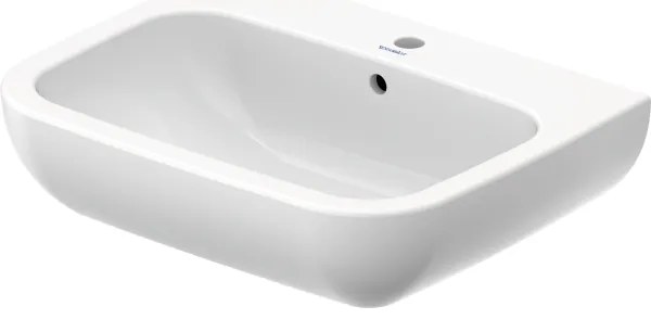 Duravit 23106500002 - D-CODE fali mosdó 65x50 cm, kerámia/fényes fehér
