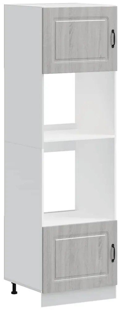 Kalmar 2 db szürke sonoma színű szerelt fa sütőszekrények