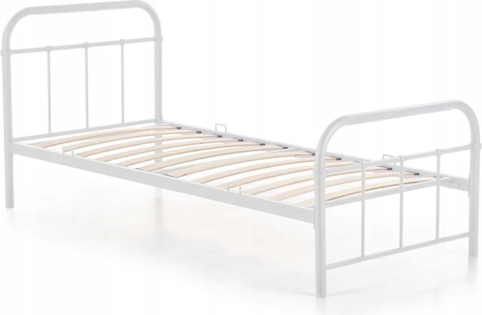 Ágy 90x200 cm fehér színben – PABLO