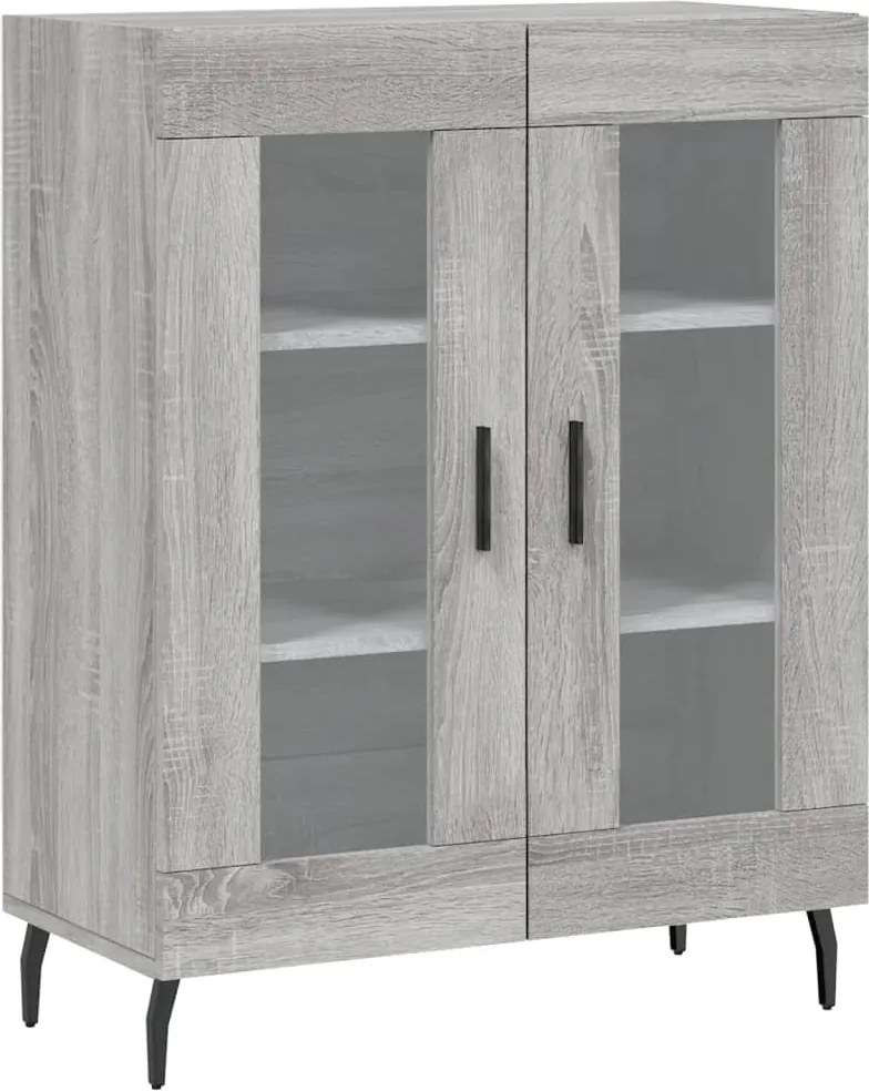 vidaXL szürke sonoma színű szerelt fa tálalószekrény 69,5 x 34 x 90 cm
