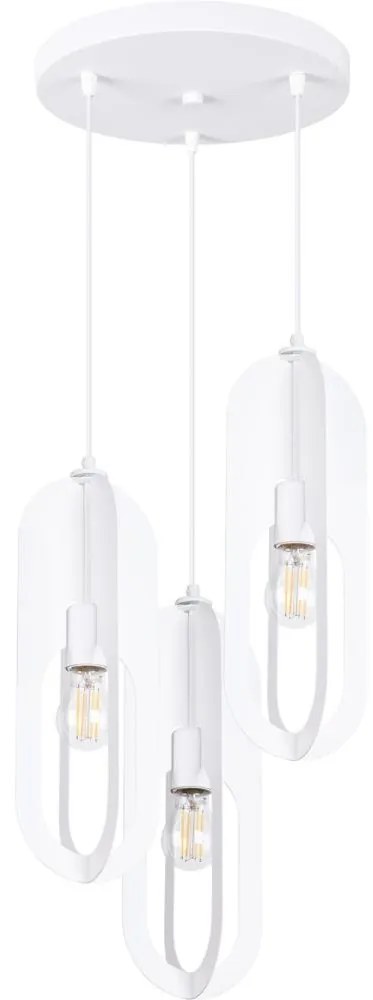 Sollux SL.1361 - Csillár zsinóron NICUS 3xE27/15W/230V fehér