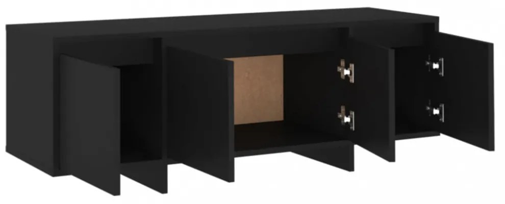 fekete szerelt fa fali TV-szekrény 120x30x40,5 cm
