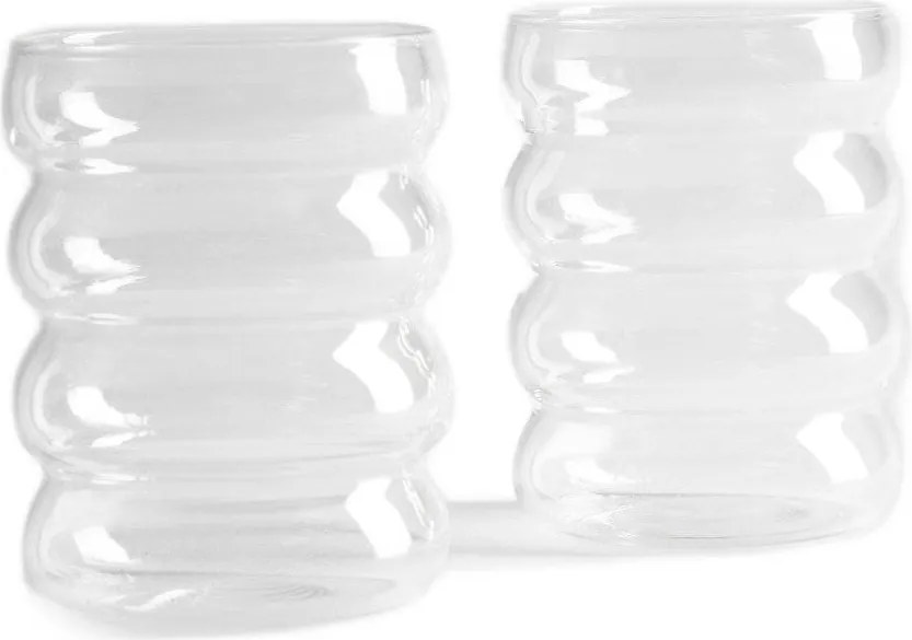 Bubbly átlátszó pohár szett, 2 db 0,36 l Homla