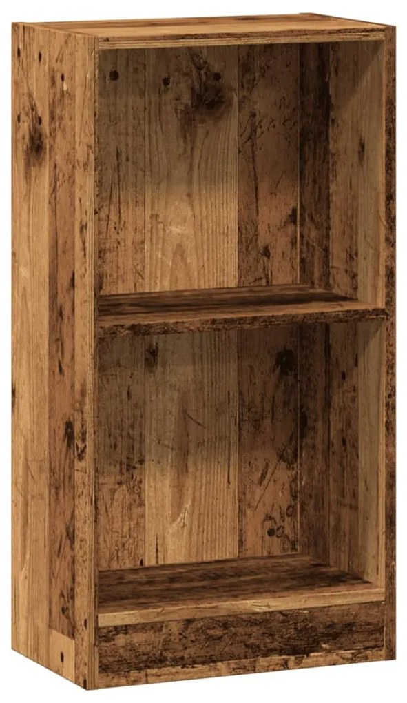 antik fa színű szerelt fa könyvespolc 40 x 24 x 76 cm