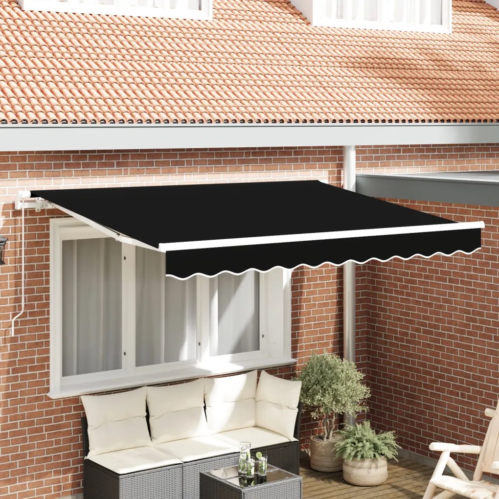 Napellenző Csere Szövet 3.5x2 m Vázhoz - Fekete