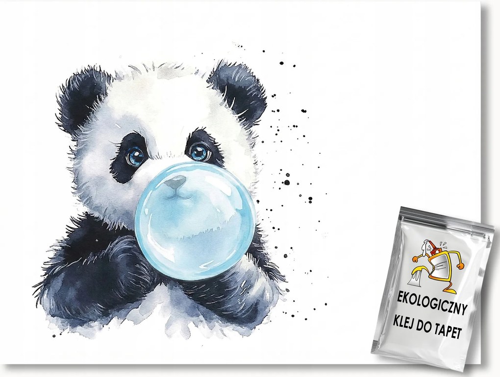 Fotótapéta Flizelina Portré Mackó Panda Léggömb 368x254 ragasztó