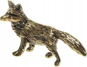 Dekorációs Figura Íróasztalra, Sárgaréz Róka, Fox