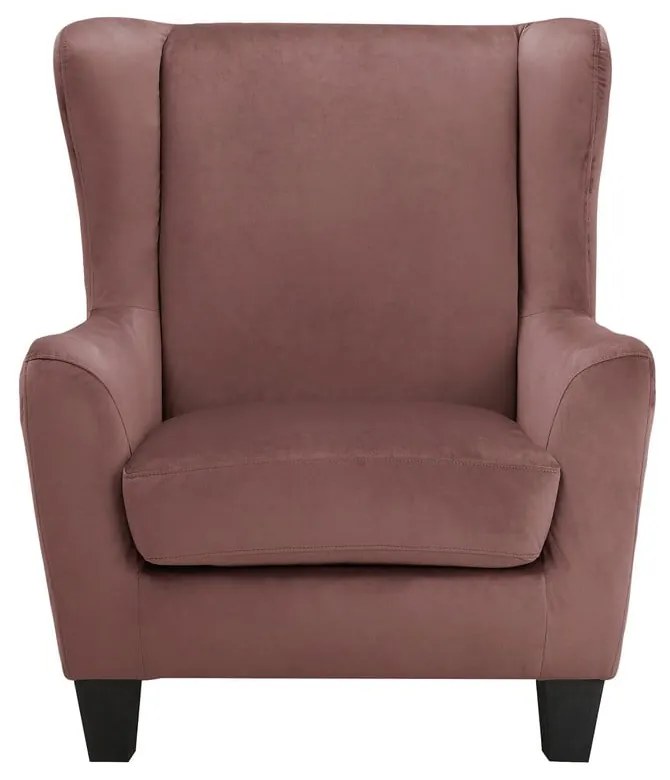 Rózsaszín bársony füles fotel Zhili - Støraa