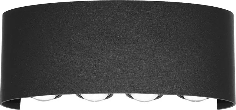 ITALUX OWL-451-4-BL ORTELO Modern Kültéri Fali Lámpa Fekete LED IP54