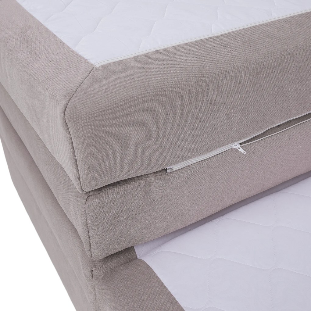 Boxspring ágy, 180x200, szürkésbarna Taupe, APRIL