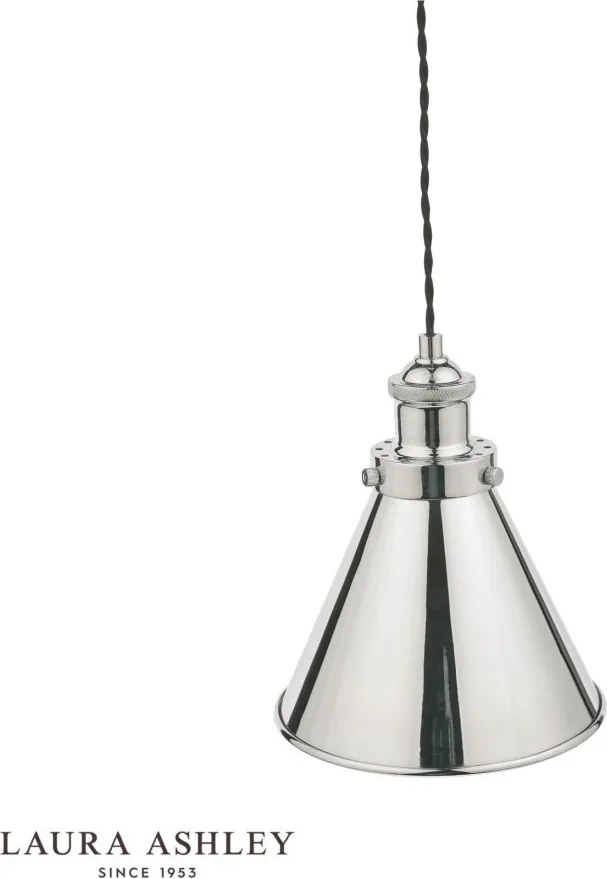 LAURA ASHLEY 3756102-Q RUFUS Modern Függesztett Lámpa Csiszolt Króm E27 IP20